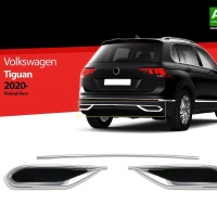 Nerez chrom koncovky vfuku a lita nraznku VW Tiguan II Facelift -- od roku vroby 2020-