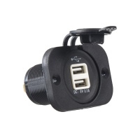 2x USB nabíječka (zásuvka) voděodolná do panelu 2x USB nabíječka (zásuvka) voděodolná do panelu