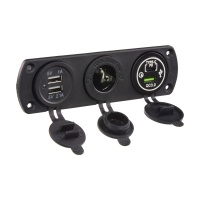 Trojit� z�suvka do panelu CL, 3x USB-A + 1x USB-C nab�je�ka