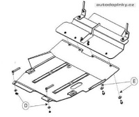 Kryt pod motor Mitsubishi Outlander -- rok výroby 2003-2010 Kryt pod motor Mitsubishi Outlander -- rok výroby 2003-2010
