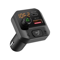 Bluetooth/MP3/FM modulátor bezdrátový s SD portem do CL s 3D stereo, USB-C / USB QC3.0 Bluetooth/MP3/FM modulátor bezdrátový s SD portem do CL s 3D stereo, USB-C / USB QC3.0