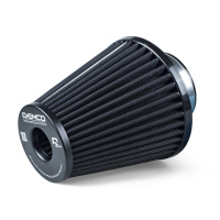 Raemco univerz�ln� vzduchov� filtr o d�lce 150 mm �ern� se vstupem 77 mm s mo�nost� redukce na 70 nebo 63 mm