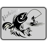 Samolepky na auto design Fisherman 3D Chrome (rozměr 8,3 x 6 cm) Samolepky na auto design Fisherman 3D Chrome (rozměr 8,3 x 6 cm)
