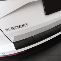 Kryt prahu zadních dveří nerez černý matný Škoda Karoq Facelift / Sportline -- od roku výroby 2022- Kryt prahu zadních dveří nerez černý matný Škoda Karoq Facelift / Sportline -- od roku výroby 2022-