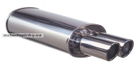 PowerSports univerzální nerezový sportovní výfuk - koncovka 2x76mm šikmá PowerSports univerzální nerezový sportovní výfuk - koncovka 2x76mm šikmá