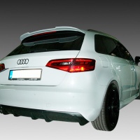 Dynamik Style difusor na zadn� n�razn�k (pro v�fuk na lev� stran�) Audi A3 8V Sportback -- od roku v�roby 2012-