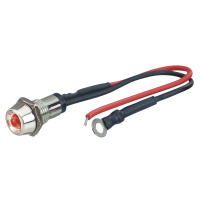 Foliatec LED kontrolka chrom - �erven� (pr�m�r 10mm)