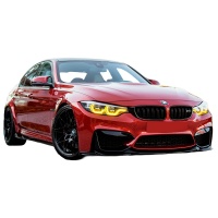 Oneway p�edn� spoiler + k�id�lka BMW M3 F80 / M4 F82 -- rok v�roby 2014-2021 - leskl� �ern�