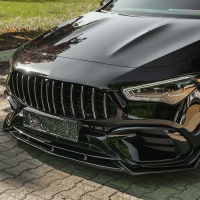 Oneway přední spoiler lesklá černá Mercedes CLA (C118/X118) Coupe/Shooting Brake CLA45 AMG S Aero Pack -- rok výroby 2019-23 Oneway přední spoiler lesklá černá Mercedes CLA (C118/X118) Coupe/Shooting Brake CLA45 AMG S Aero Pack -- rok výroby 2019-23