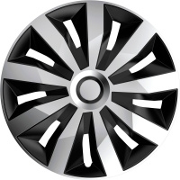 Poklice na kola 16" model Penta (barva st��brn�/�ern�) - 4 kusy