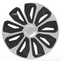 Poklice na kola 16" model Platin (barva střírbná/černá) - 4 kusy Poklice na kola 16" model Platin (barva střírbná/černá) - 4 kusy