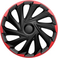 Poklice na kola 16" model Misano (barva černá/červená) - 4 kusy Poklice na kola 16" model Misano (barva černá/červená) - 4 kusy