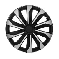 Poklice na kola 14" model Typhon (barva stříbrná/černá) - 4 kusy Poklice na kola 14" model Typhon (barva stříbrná/černá) - 4 kusy