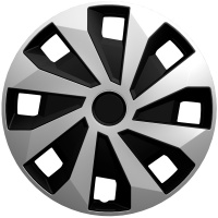 Poklice na kola 16" model Volvano-VAN sférické (barva stříbrná/černá) - 4 kusy Poklice na kola 16" model Volvano-VAN sférické (barva stříbrná/černá) - 4 kusy
