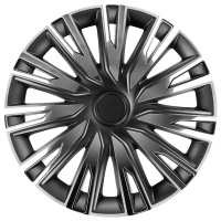 Poklice na kola 14" model Copra (barva chrom/černá) - 4 kusy Poklice na kola 14" model Copra (barva chrom/černá) - 4 kusy