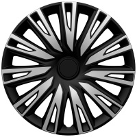 Poklice na kola 14" model Copra (barva stříbrná/černá) - 4 kusy Poklice na kola 14" model Copra (barva stříbrná/černá) - 4 kusy