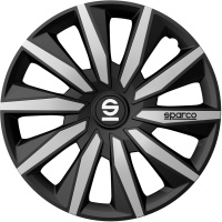 Poklice na kola Sparco 15" model Milano (barva �ern�/st��brn�) - 4 kusy