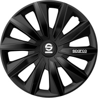 Poklice na kola Sparco 14" model Milano (barva černá) - 4 kusy Poklice na kola Sparco 14" model Milano (barva černá) - 4 kusy