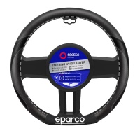 SPARCO potah volantu design FLAT barva černá pro vozy Peugeot 208 a Peugeot 308 II SPARCO potah volantu design FLAT barva černá pro vozy Peugeot 208 a Peugeot 308 II