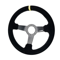 Sportovní volant Carrera průměr 320mm semiš - barva černá, hloubka 47mm Sportovní volant Carrera průměr 320mm semiš - barva černá, hloubka 47mm