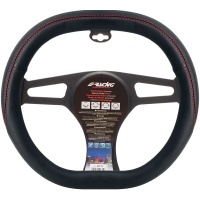Simoni Racing potah volantu F&F – černá ekokůže + červené prošívání – 37–39 cm – hranatý tvar Simoni Racing potah volantu F&F – černá ekokůže + červené prošívání – 37–39 cm – hranatý tvar