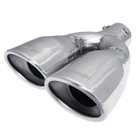 Simoni Racing koncovka v�fuku dvojit� ov�ln� LEV� nerez (rozm�r 2x167x67mm, d�lka 220mm)