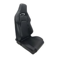 Sportovn� sedadlo model VGR �ern� syntetick� k��e + st��brn� stehy, sklopn� s nastaviteln�m op�radlem (pou�iteln� na pravou i levou stranu) v�etn� UNI pojezd�