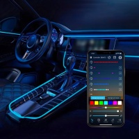 AutoStyle vícebarevné LED osvětlení interiéru, ovládání telefonem + 5m optické vlákno (sada 2díly) AutoStyle vícebarevné LED osvětlení interiéru, ovládání telefonem + 5m optické vlákno (sada 2díly)
