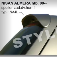 Zadní spoiler kšilt nad okno Nissan Almera 3/5dv.hatchback -- od roku výroby 01/2000- Zadní spoiler kšilt nad okno Nissan Almera 3/5dv.hatchback -- od roku výroby 01/2000-