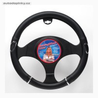 Autostyle potah na volant PUR UNI - barva černá/chrom Autostyle potah na volant PUR UNI - barva černá/chrom