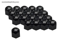 Autostyle kryty kolových šroubů kovové černé pro šrouby s hlavou 17mm - 20kusů Autostyle kryty kolových šroubů kovové černé pro šrouby s hlavou 17mm - 20kusů