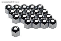 Autostyle kryty kolových šroubů kovové chrom pro šrouby s hlavou 17mm - 20kusů Autostyle kryty kolových šroubů kovové chrom pro šrouby s hlavou 17mm - 20kusů