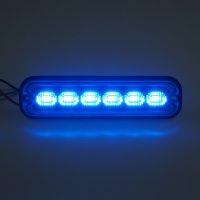 PREDATOR 6x4W LED, 12-24V, modrý, ECE R65 PREDATOR 6x4W LED, 12-24V, modrý, ECE R65