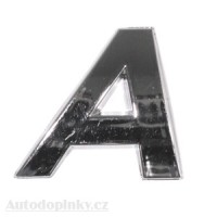 Znak 3D PLASTIC chrom samolepící A Znak 3D PLASTIC chrom samolepící A