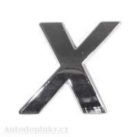 Znak 3D PLASTIC chrom samolepící X Znak 3D PLASTIC chrom samolepící X