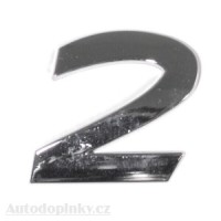 Znak 3D PLASTIC chrom samolepící 2 Znak 3D PLASTIC chrom samolepící 2