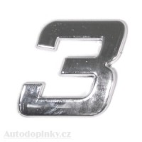 Znak 3D PLASTIC chrom samolep�c�  3