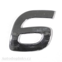Znak 3D PLASTIC chrom samolep�c�  6