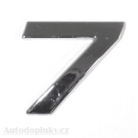 Znak 3D PLASTIC chrom samolepící 7 Znak 3D PLASTIC chrom samolepící 7