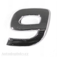 Znak 3D PLASTIC chrom samolepící 9 Znak 3D PLASTIC chrom samolepící 9