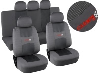 Potahy sedadel sada 9ks CARBON LIGHT �ed� AIRBAG