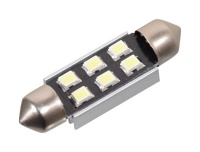 Žárovka 6 SMD LED 12V sufit SV8.5 s rezistorem CAN-BUS bílá Žárovka 6 SMD LED 12V sufit SV8.5 s rezistorem CAN-BUS bílá