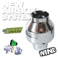 GREEN UNI filtr model WIND SMA - UNI mont�n� pr�m�r 65, 70, 75 mm maxim�ln� v�kon 100ps, materi�l krytu ABS plast v barv� CHROM