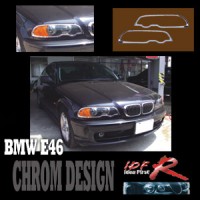 Chromov� r�me�ky p�edn�ch sv�tlomet� BMW 3 E46 2dv. od roku v�roby 1998-