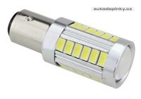LED žárovka 12-24V s paticí BAU15S bílá, 33LED/5730SMD s čočkou - pár LED žárovka 12-24V s paticí BAU15S bílá, 33LED/5730SMD s čočkou - pár