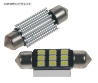 LED žárovka 12V s paticí sufit (36mm), 9LED/2835SMD s chladičem - pár LED žárovka 12V s paticí sufit (36mm), 9LED/2835SMD s chladičem - pár
