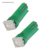LED žárovka 12V s paticí T5 zelená, 1LED/3SMD LED žárovka 12V s paticí T5 zelená, 1LED/3SMD