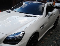 Chrom lišty sání vzduchu na kapotě Mercedes SLK R172 Chrom lišty sání vzduchu na kapotě Mercedes SLK R172