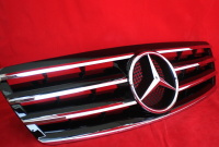 Sportovní maska Mercedes C Class W203, černá-chrom Sportovní maska Mercedes C Class W203, černá-chrom