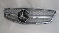Sportovní maska Mercedes C Class W204 C63 AMG look, stříbrná-chrom Sportovní maska Mercedes C Class W204 C63 AMG look, stříbrná-chrom